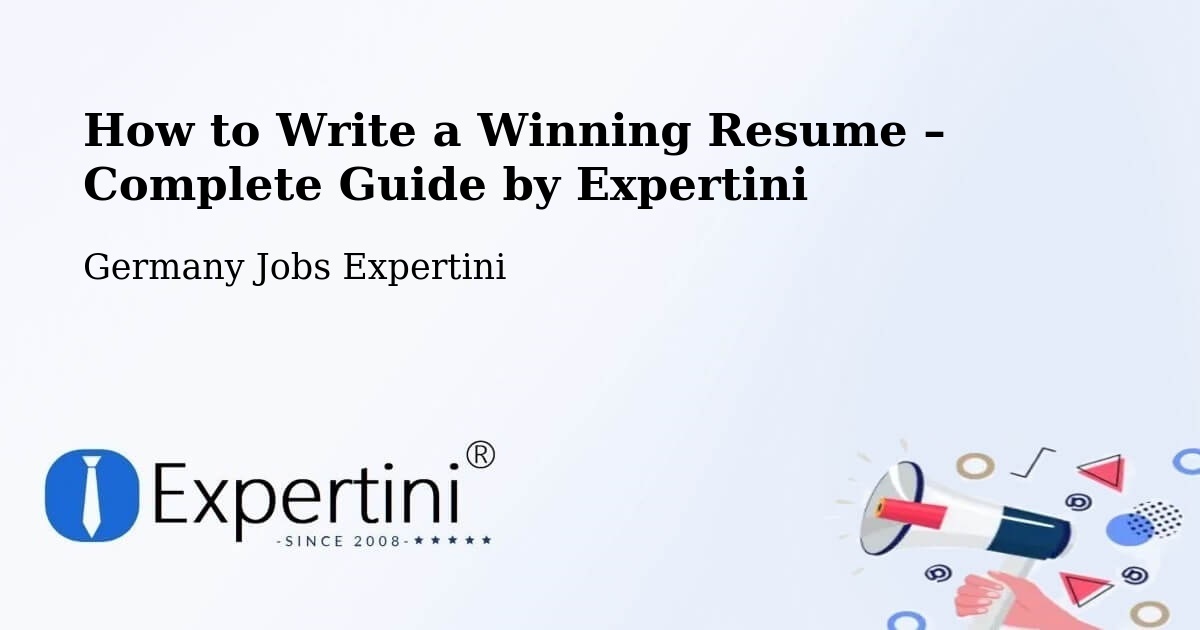 Resume Writing Guide for Job Seekers – Weil Der Stadt - Weil Der Stadt, Germany Jobs Expertini